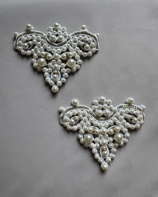 Liimattava kenkäkoriste helmi hopea